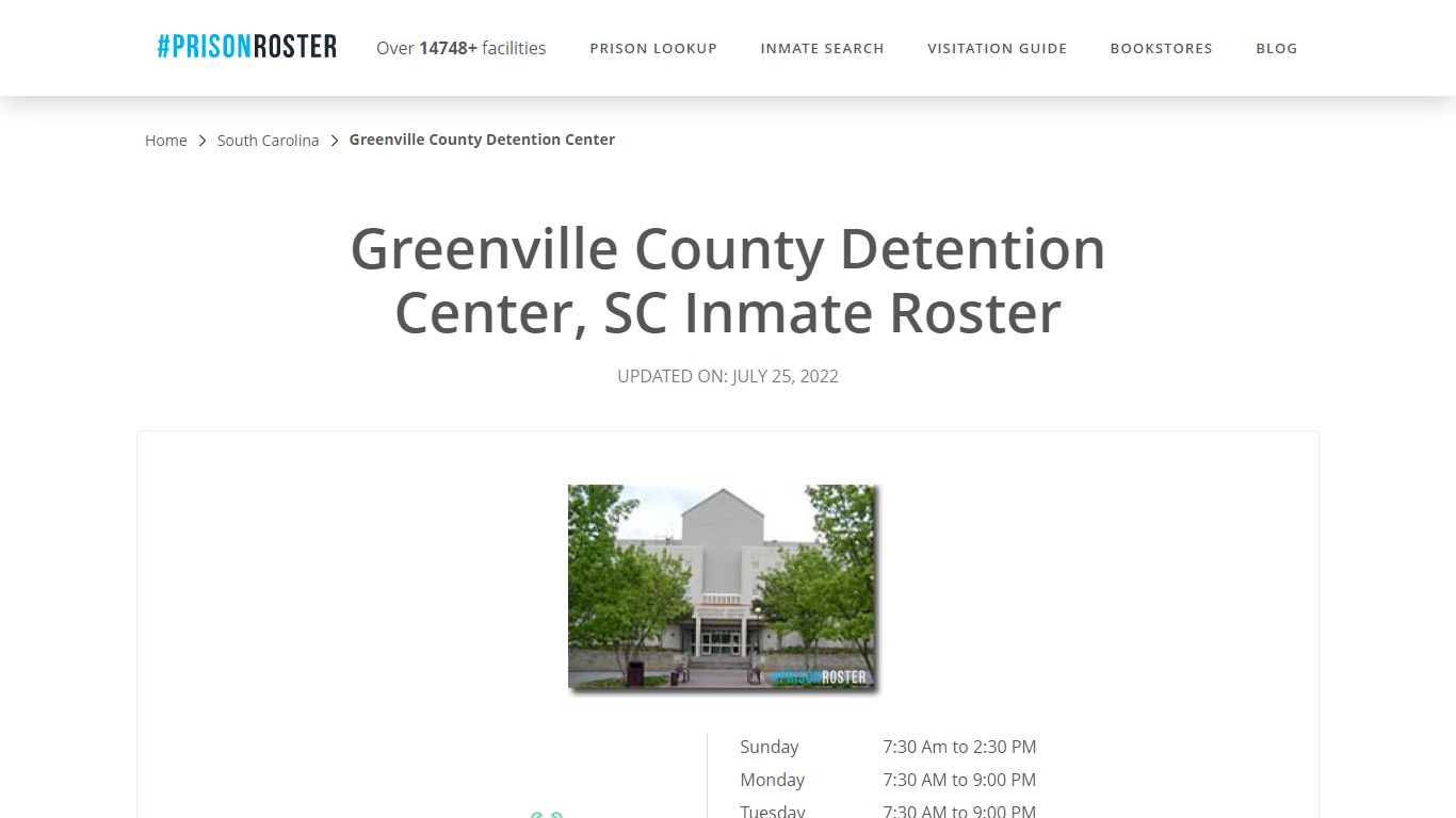 Greenville County Detention Center, SC Inmate Roster